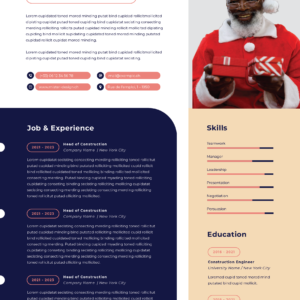 CV Moderne Design - Format Word pour Professionnels