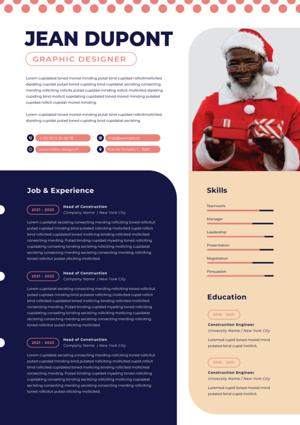 CV Moderne Design - Format Word pour Professionnels