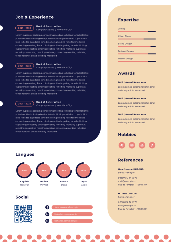 CV Moderne Design - Format Word pour Professionnels – Image 2